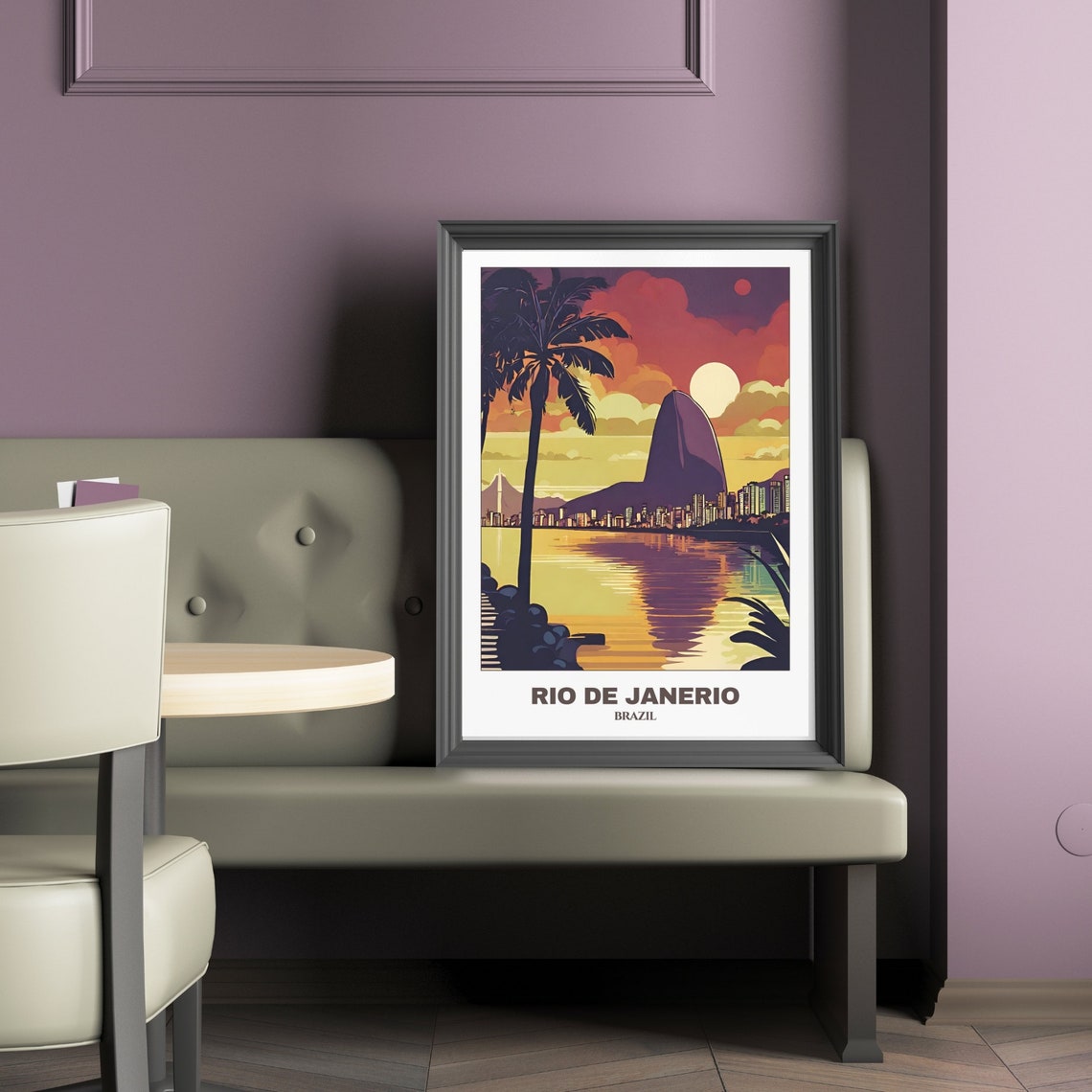 Rio De Janerio Travel Poster Brazil Travel Poster Cityscape Painting Print Wall Art Rio Home Decor Brazil Travel - Image 2