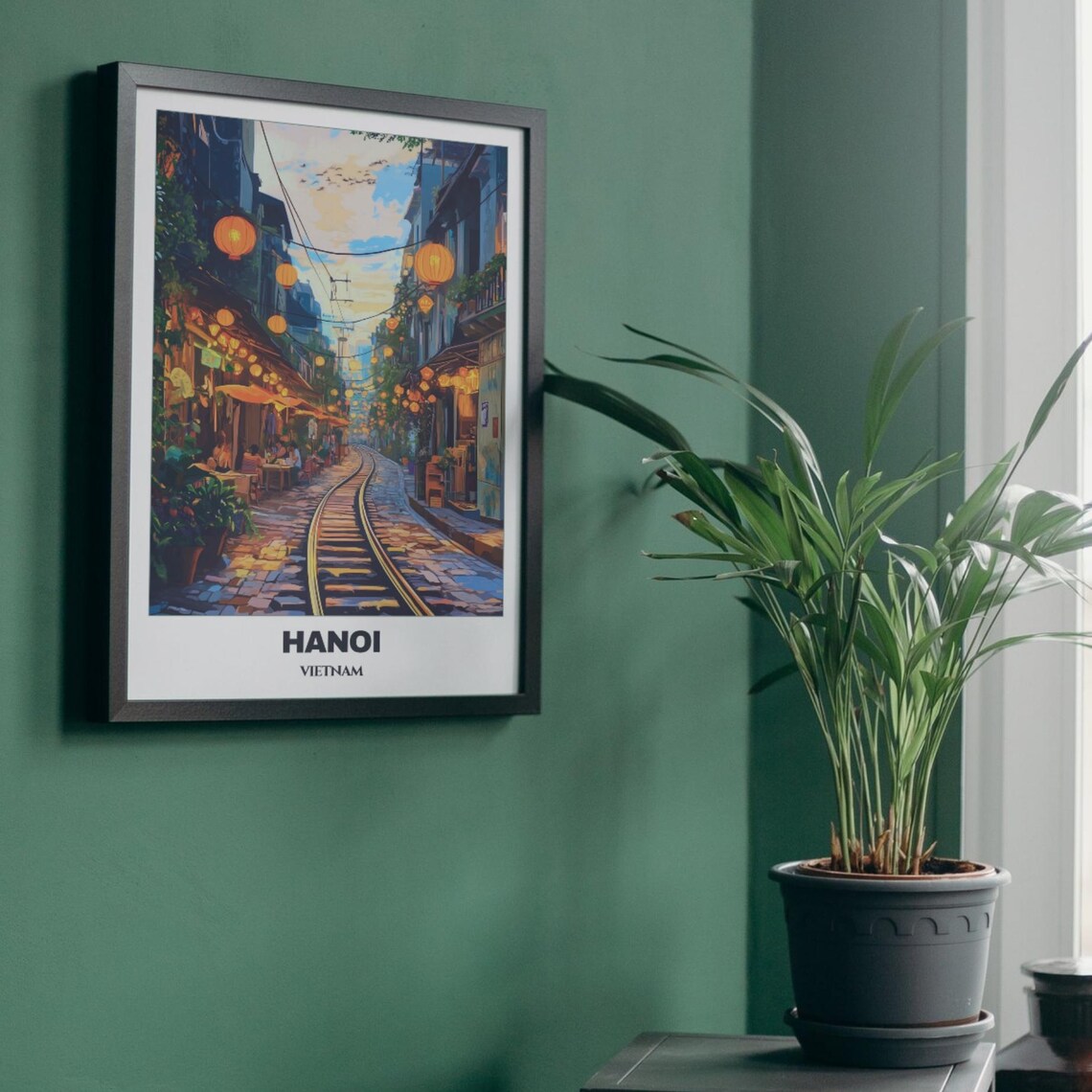 Hanoi Travel Poster, Vietnam Cityscape Art Print - Image 5