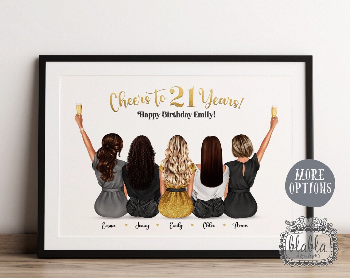 Sweet 16 Birthday Gift for Best Friend, Art Print - Image 2