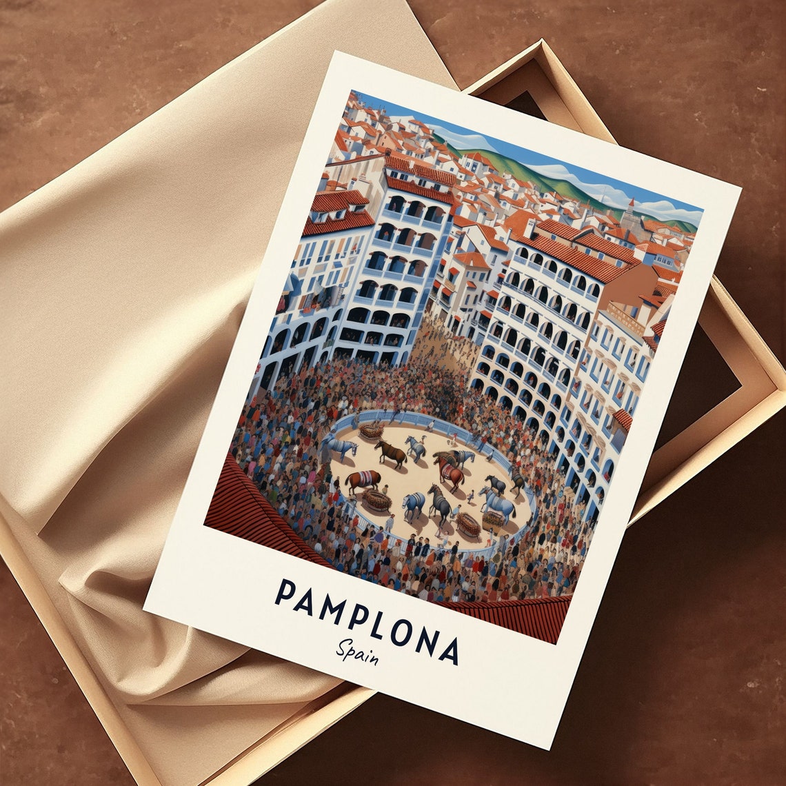 Pamplona Bullring Travel Print Wall Art Pamplona Spain City Print Pamplona Bullring Travel Gift Pamplona Bullring Poster Travel Gift - Image 3