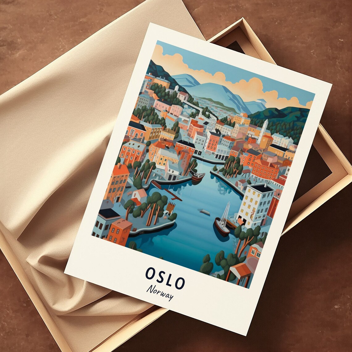 Oslo Norway Travel Poster, City View Wall Art - Image 3