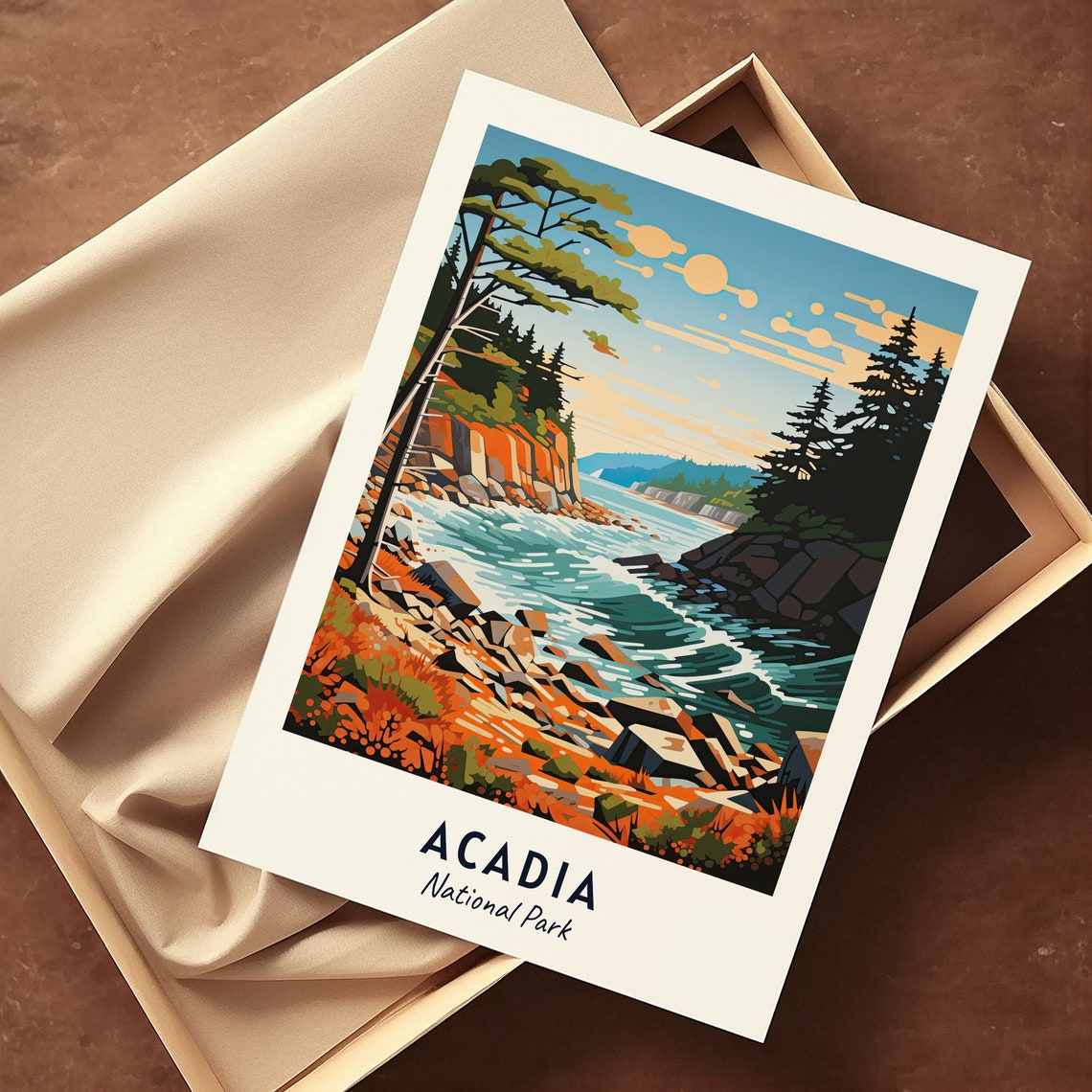 Acadia National Park Travel Print Wall Art Acadia National Park City Print Acadia National Park Travel Gift Acadia - Image 3