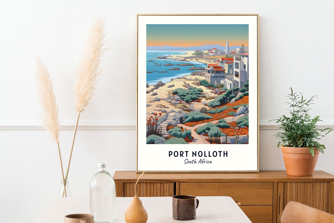 Port Nolloth South Africa Coastal Town Golden Sunset Travel Poster - Image 2