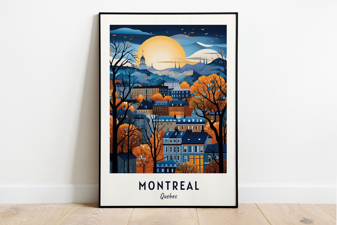Montreal Travel Poster, Quebec City Art Print