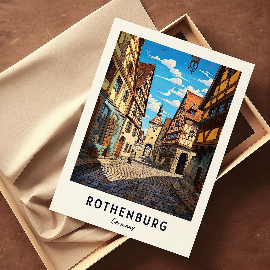 Rothenburg Travel Print Wall Art Rothenburg Germany City Print Rothenburg Travel Gift Rothenburg City Poster - Image 3