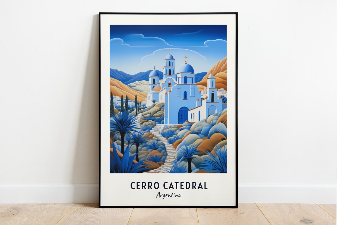 Cerro Catedral Argentina Travel Print Wall Art Cerro Catedral Argentina City Print Cerro Catedral Argentina Travel Gift Travel Gift