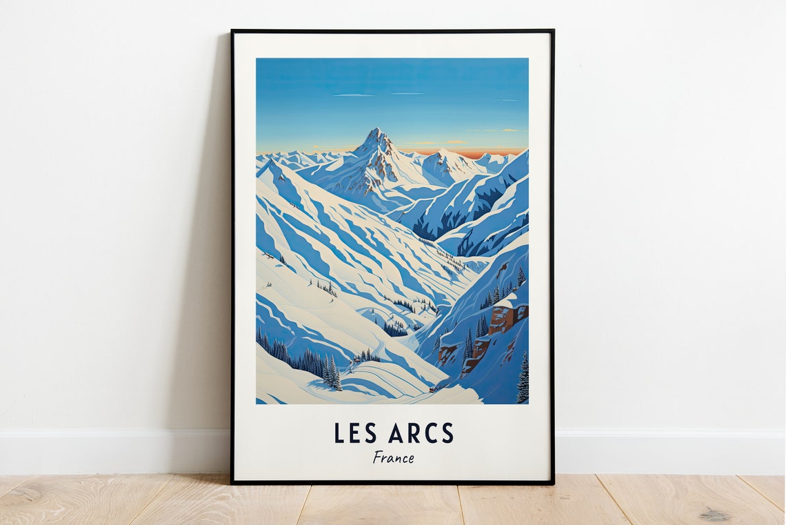 Les Arcs France Travel Print Wall Art Les Arcs France City Print Les Arcs France Travel Gift Les Arcs France Poster Travel Gift