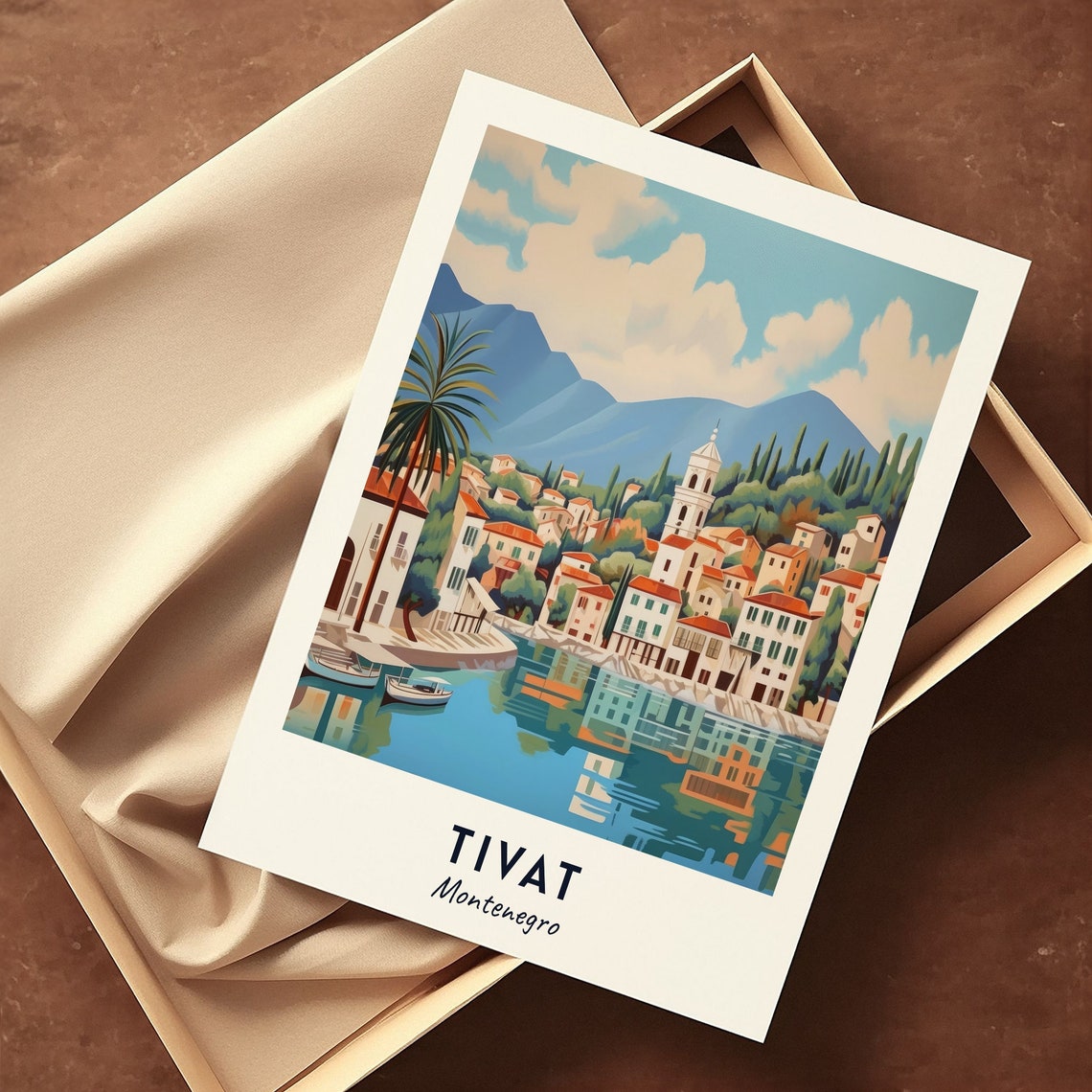 Porto Montenegro Travel Print Wall Art Tivat Montenegro City Print Porto Montenegro Travel Gift Porto Montenegro Poster Travel Gift - Image 3