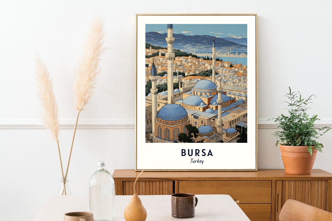 Grand Mosque Ulu Cami Travel Print Wall Art Bursa Turkey City Print Grand Mosque Ulu Cami Travel Gift Travel Gift - Image 2