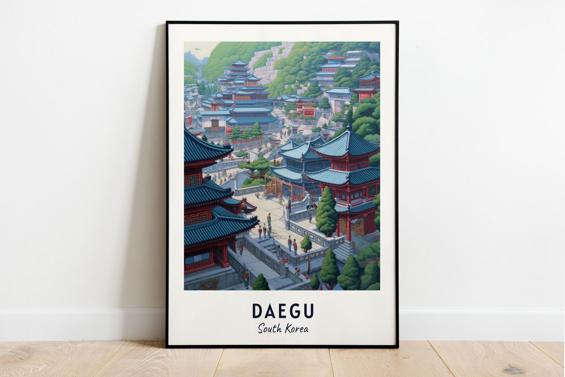 Donghwasa Temple Travel Print Wall Art Daegu South Korea City Print Donghwasa Temple Travel Gift Donghwasa Temple Poster Travel Gift