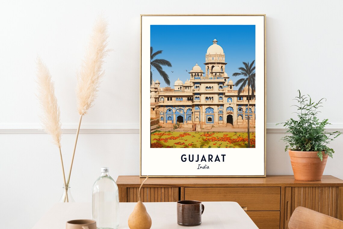 Gujarat City Travel Poster, India Wall Art Print - Image 2