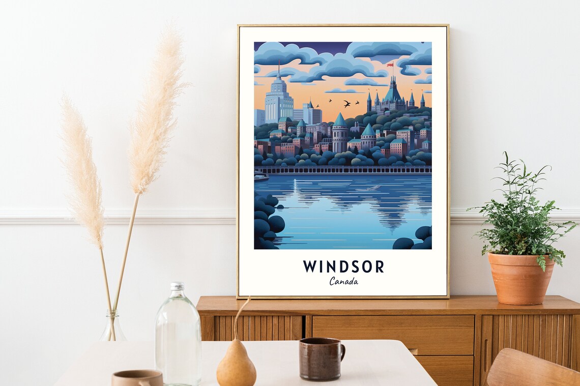 Windsor Canada Travel Poster, City Print - Image 2