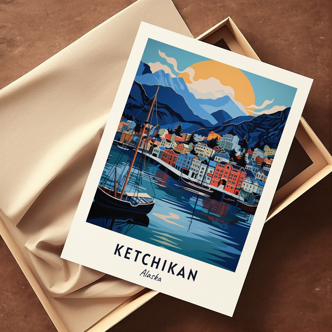 Ketchikan Alaska Travel Poster, City Print - Image 3