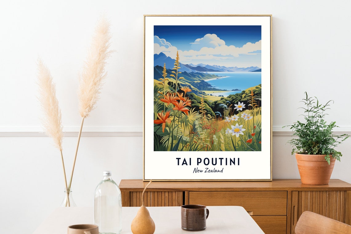 Tai Poutini New Zealand Travel Print Wall Art Tai Poutini New Zealand City Print Tai Poutini New Zealand Travel Gift Tai Poutini - Image 2