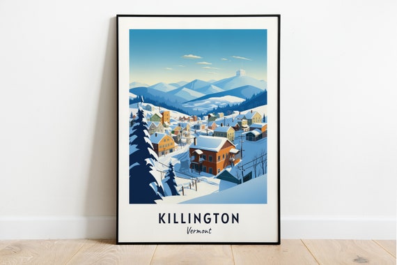 Killington Travel Print Killington Ski Poster Vermont Ski Poster Killington Ski Resort Print