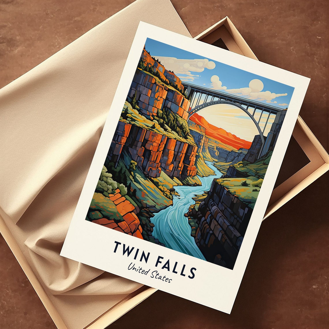 Twin Falls United States Travel Poster - Image 3
