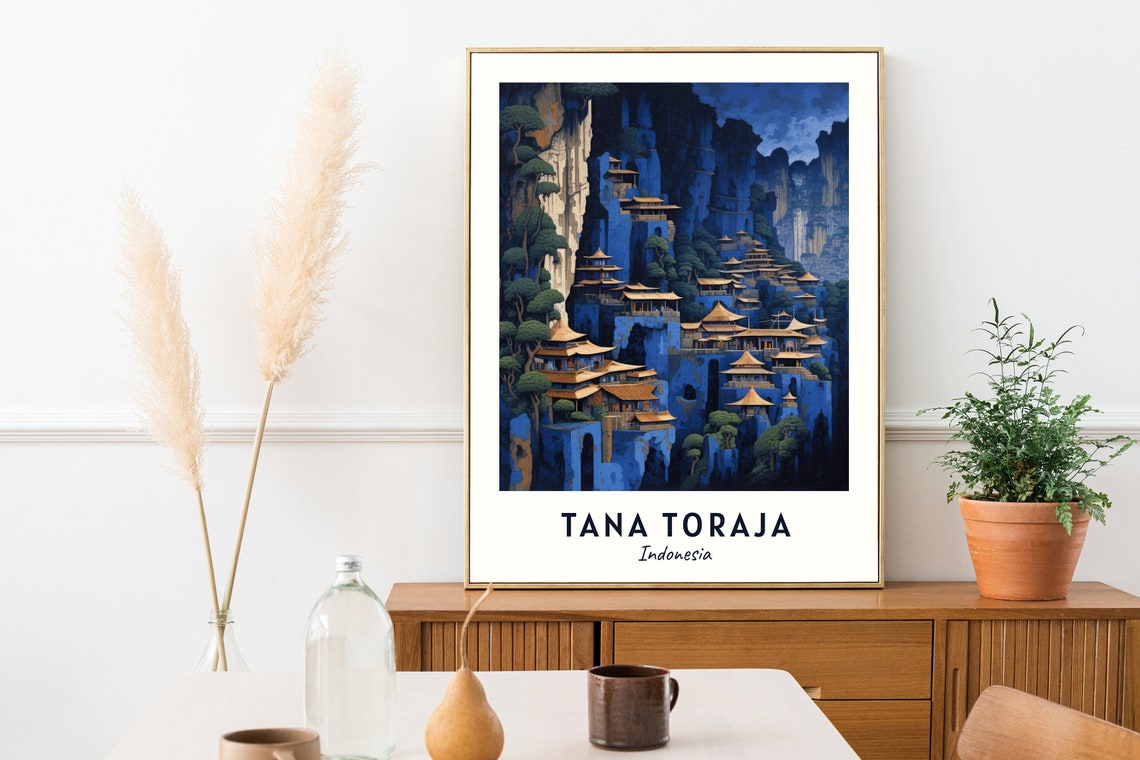 Londa Burial Caves Travel Print Wall Art Tana Toraja Indonesia City Print Londa Burial Caves Travel Gift Londa Burial Caves Poster - Image 2