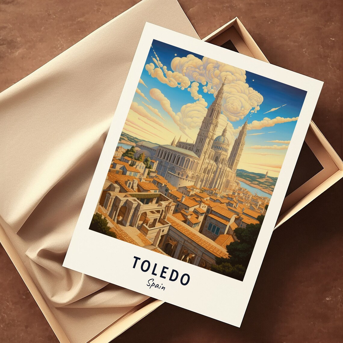 Toledo Cathedral Travel Poster, Toledo Spain City Print - Image 3