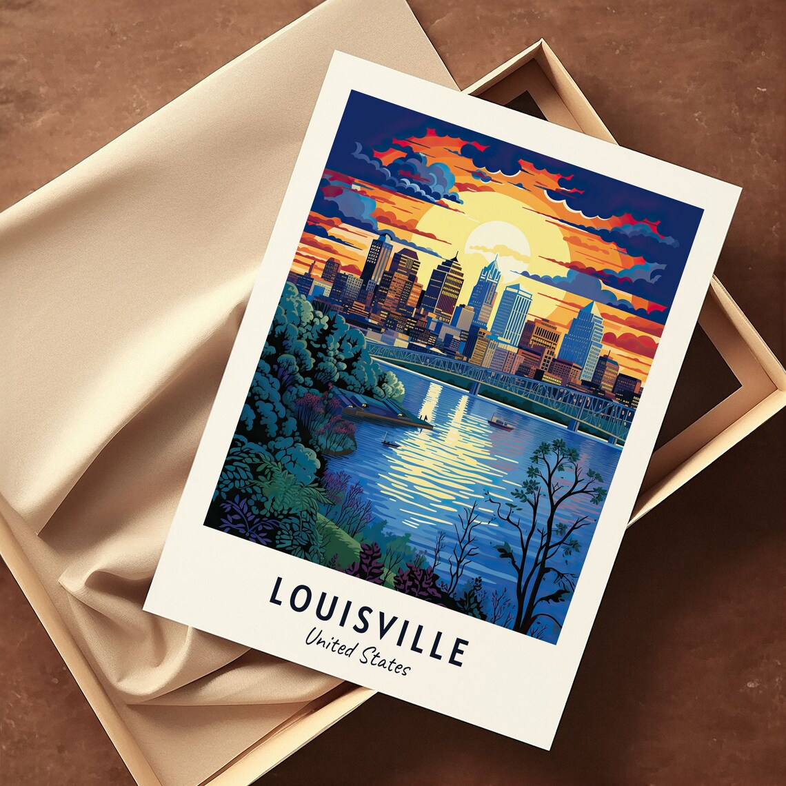 Louisville Travel Print Louisville United States Travel Gift Printable City Poster Wedding Gift Birthday Present - Image 3
