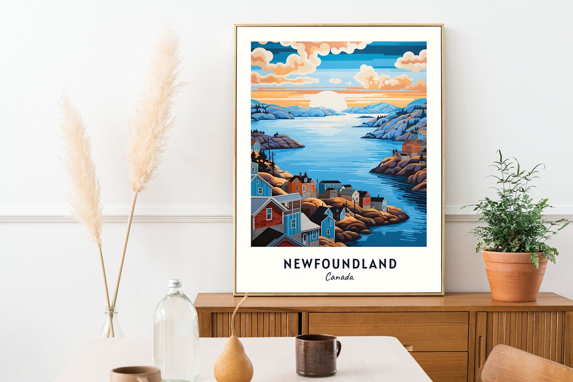 Newfoundland Canada Travel Poster, City Print - Image 2
