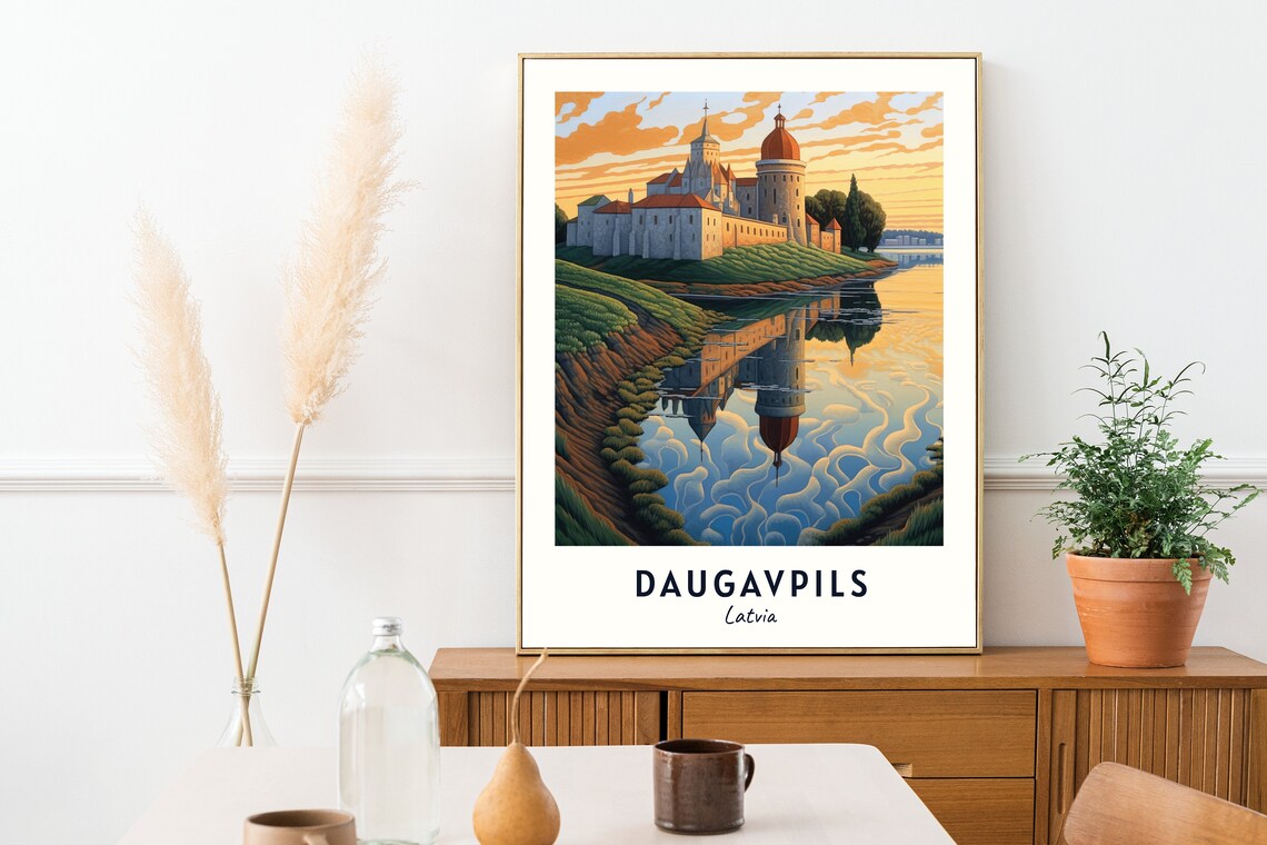 Daugavpils Fortress Travel Print Wall Art Daugavpils Latvia City Print Daugavpils Fortress Travel Gift Daugavpils Fortress Poster - Image 2