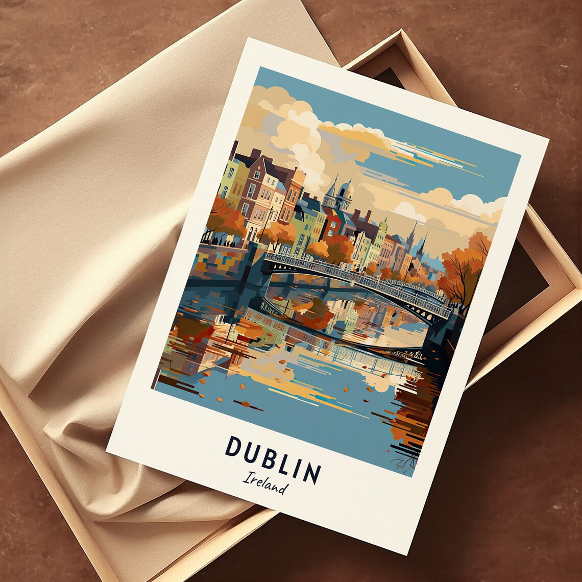 Dublin Ireland Travel Poster, City Gift Print - Image 3