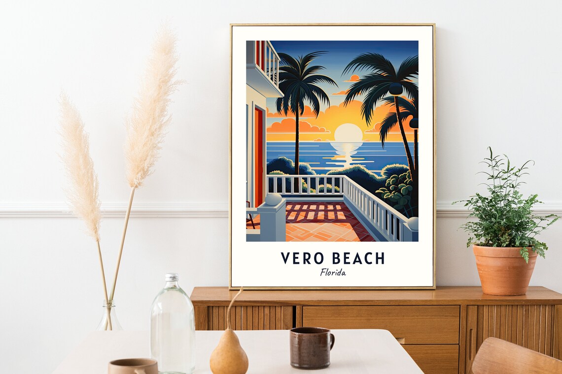 Vero Beach Travel Poster, Florida City Art Print - Image 2