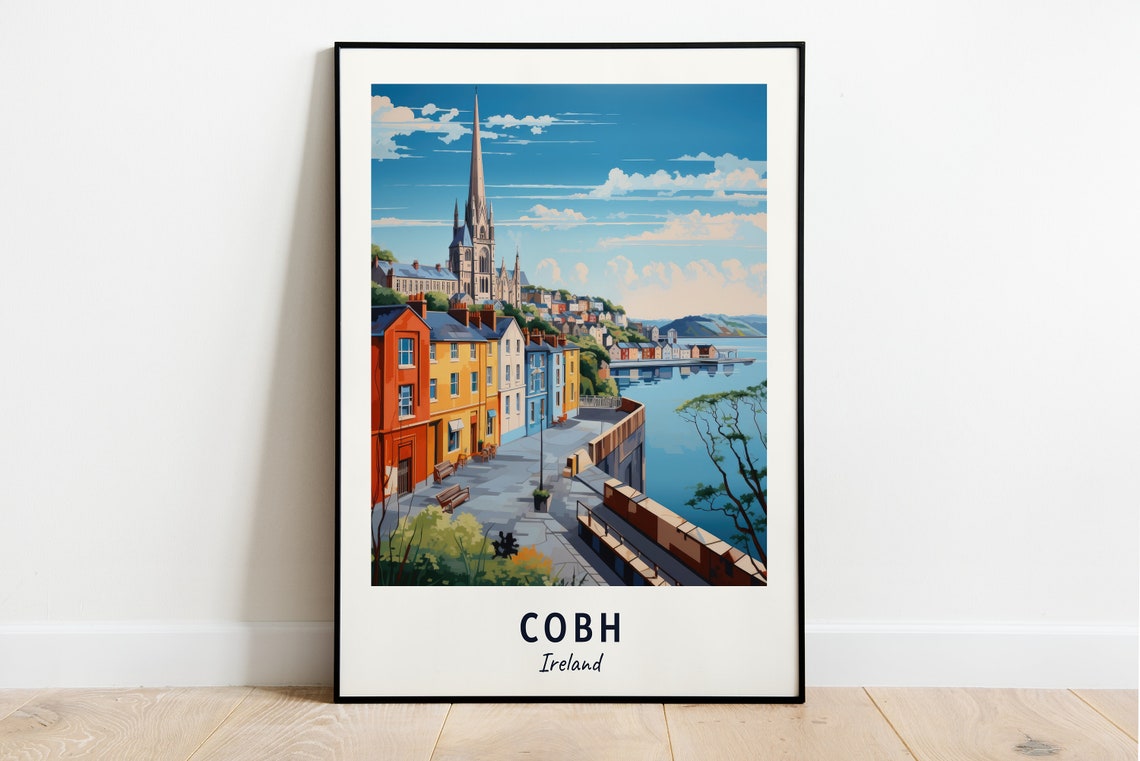 Cobh Ireland Travel Print Wall Art Cobh Ireland City Print Cobh Ireland Travel Gift Cobh Ireland Poster Wall Art