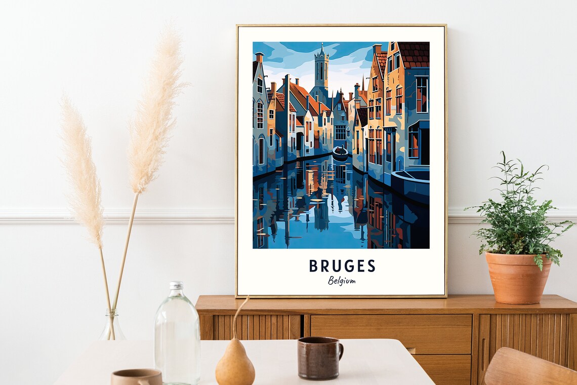 Historic Centre Of Bruges Travel Poster, Belgium - Image 2