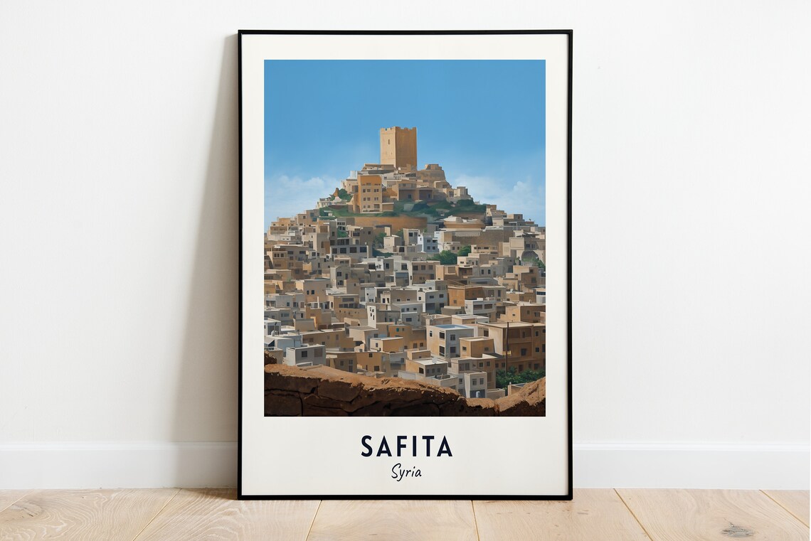 Safita Syria Travel Poster, City Place Print