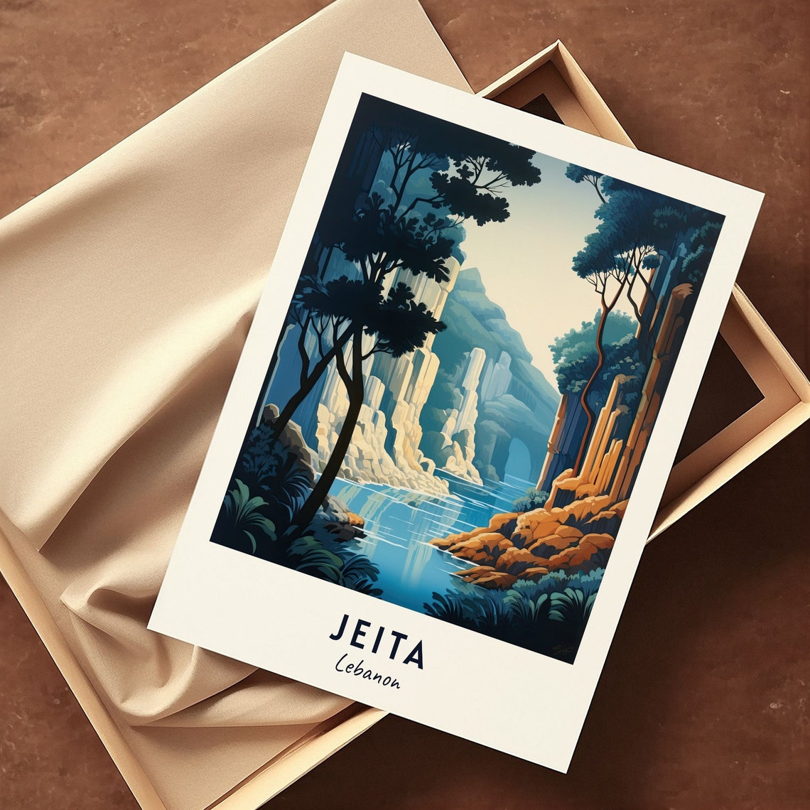 Jeita Grotto Travel Print Wall Art Jeita Lebanon City Print Jeita Grotto Travel Gift Jeita Grotto Poster Travel Gift - Image 3