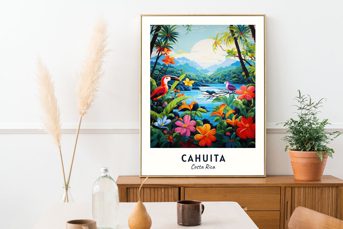 Cahuita Travel Print Wall Art Cahuita Costa Rica City Print Cahuita Travel Gift Cahuita City Poster Travel Gift - Image 2