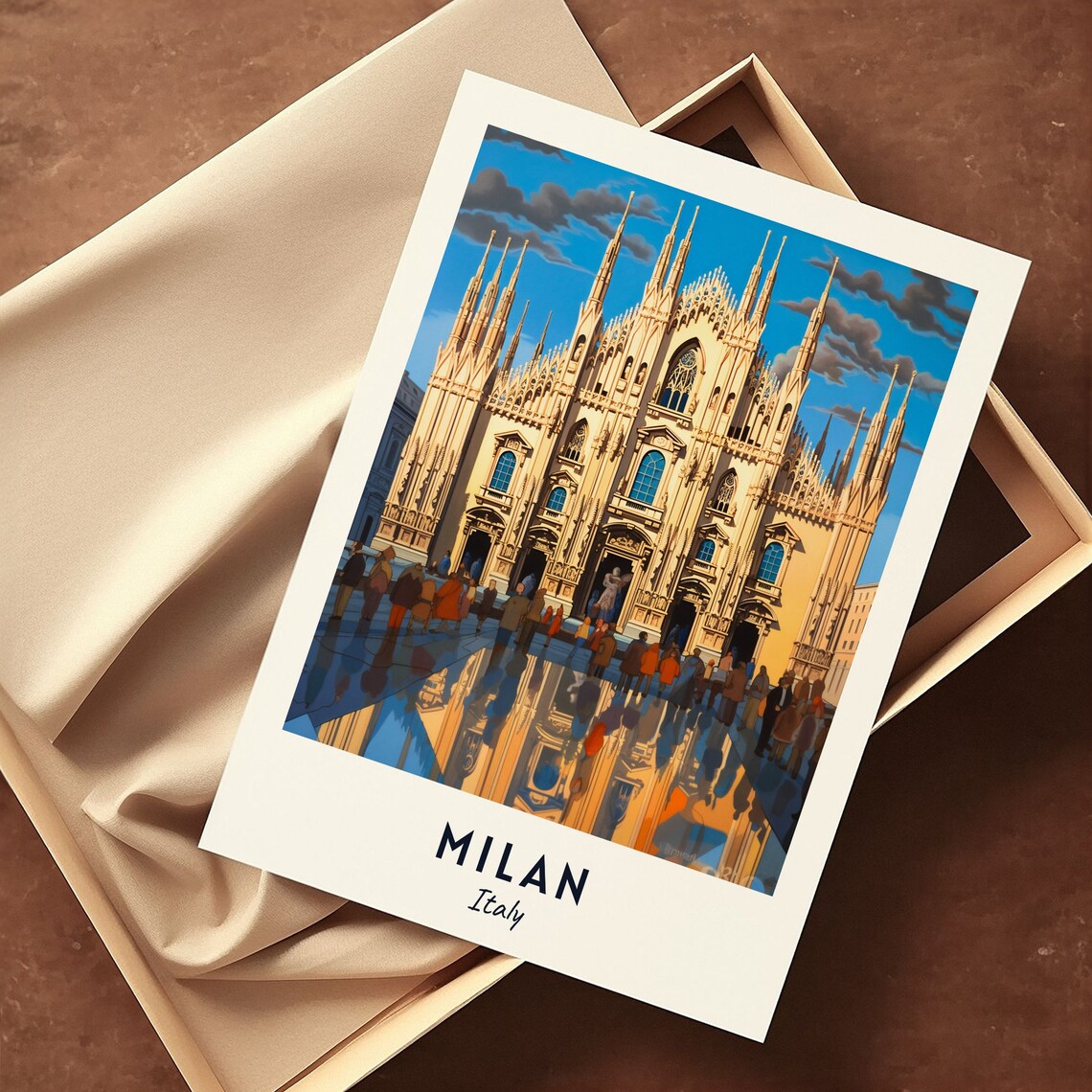 Milan Italy Travel Poster, City Wall Art - Image 3