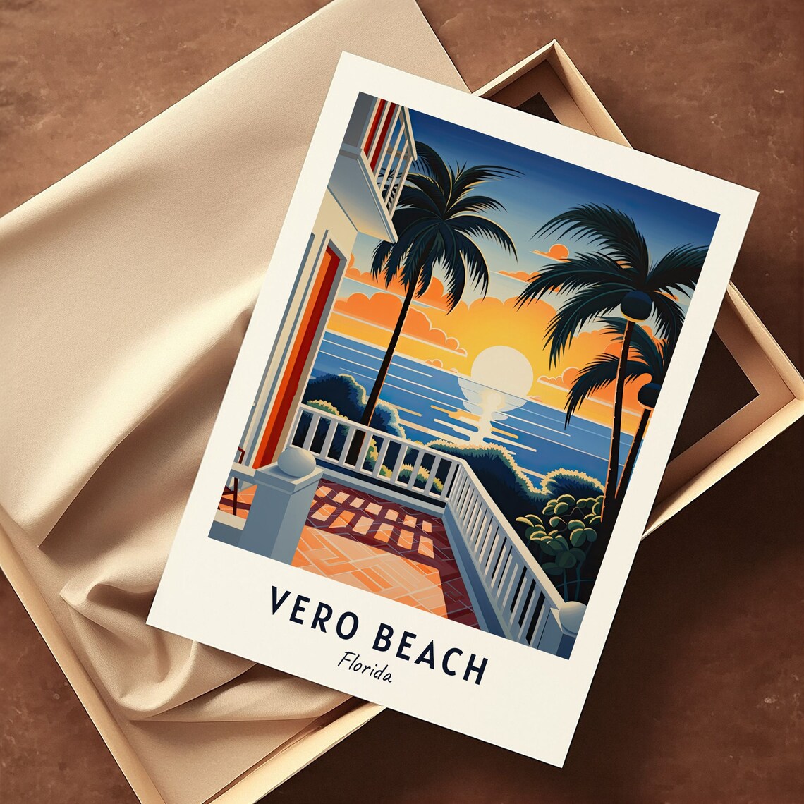 Vero Beach Travel Poster, Florida City Art Print - Image 3