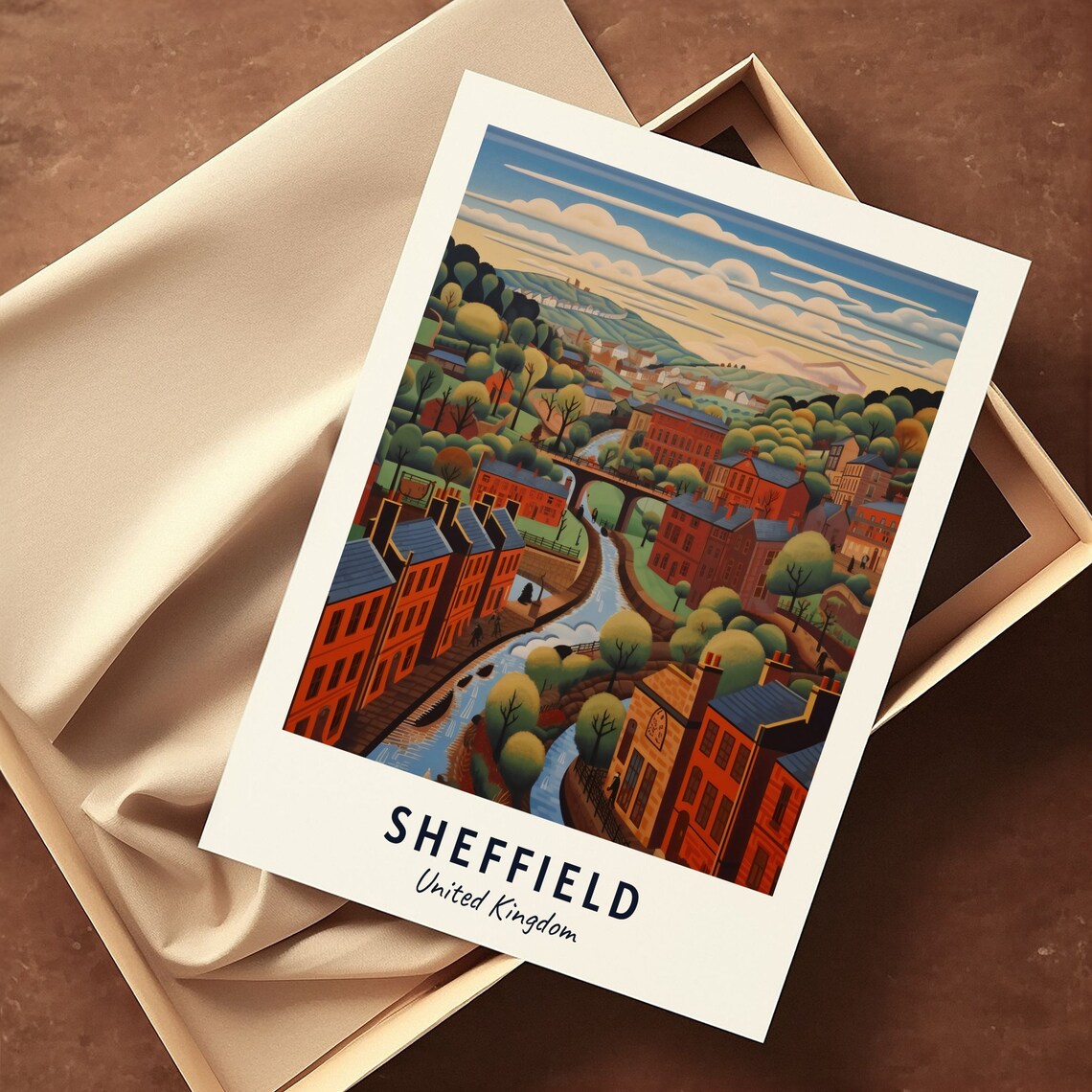Sheffield United Kingdom Travel Poster, City Print - Image 3