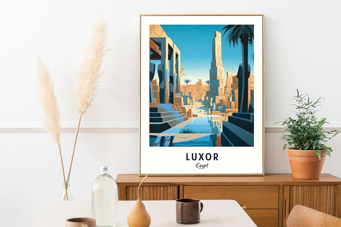 Karnak Temple Complex Travel Poster, Luxor Egypt - Image 2