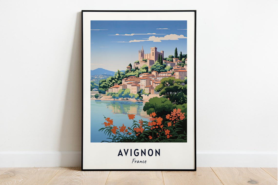 Avignon France Travel Print Wall Art Avignon France City Print Avignon France Travel Gift Avignon France Poster