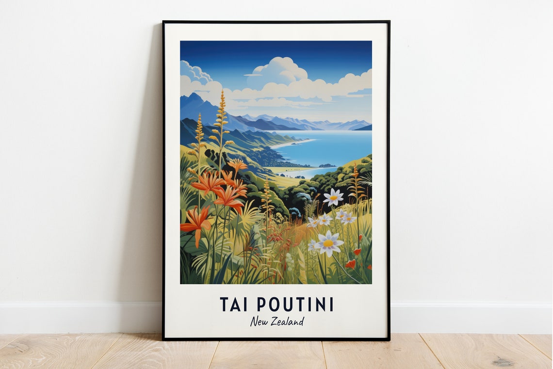 Tai Poutini New Zealand Travel Print Wall Art Tai Poutini New Zealand City Print Tai Poutini New Zealand Travel Gift Tai Poutini