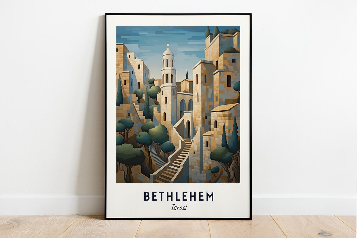 Church Of The Nativity Travel Print Wall Art Bethlehem Israel City Print Church Of The Nativity Travel Gift Wall Art