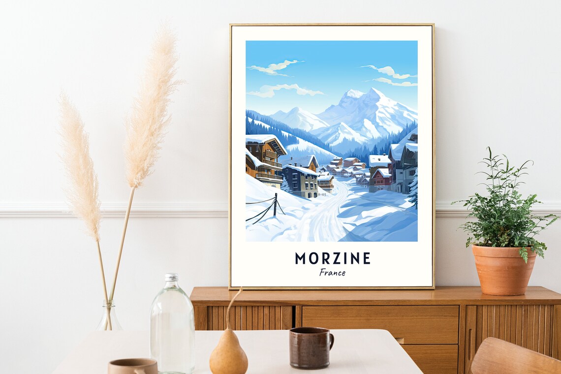 Morzine Travel Poster, France Ski Resort Print - Image 2