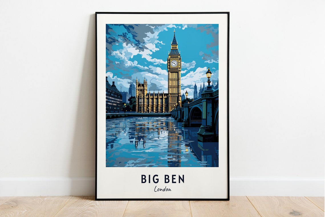 Big Ben London Travel Print Wall Art Big Ben London City Print Big Ben London Travel Gift Big Ben London Poster