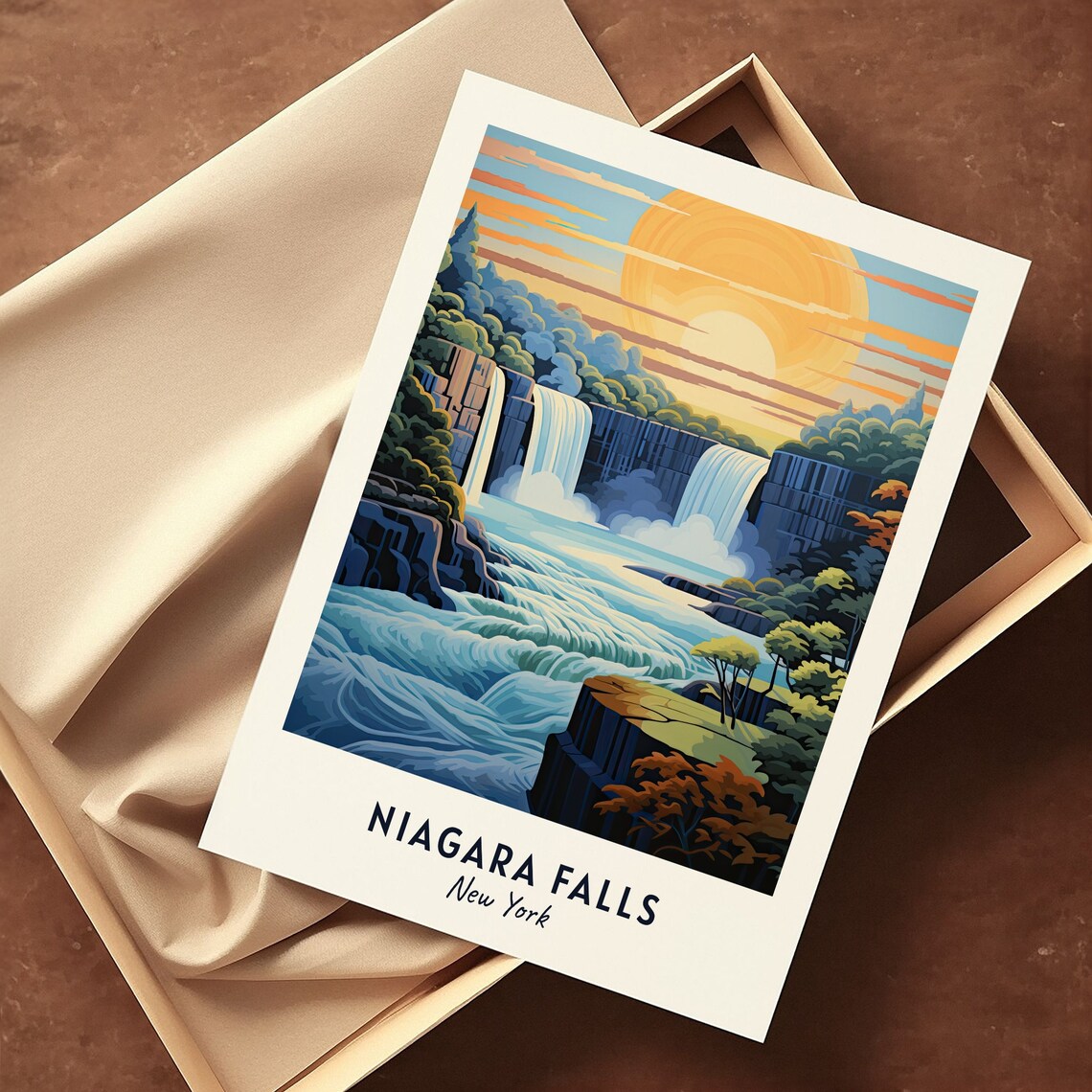 Niagara Falls New York Travel Poster, Travel Gift - Image 3