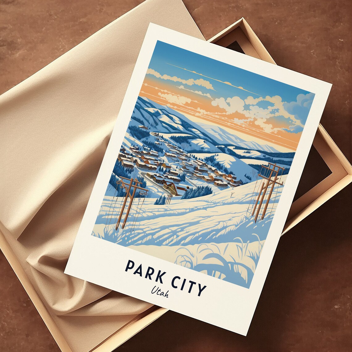 Park City Travel Poster, Utah City Print - Image 3