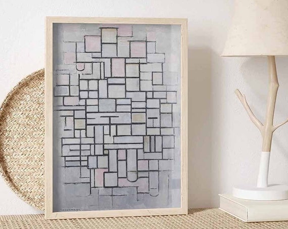 Abstract Painting Wall Art Modern Decor Poster Cubism Print By Piet Mondrian