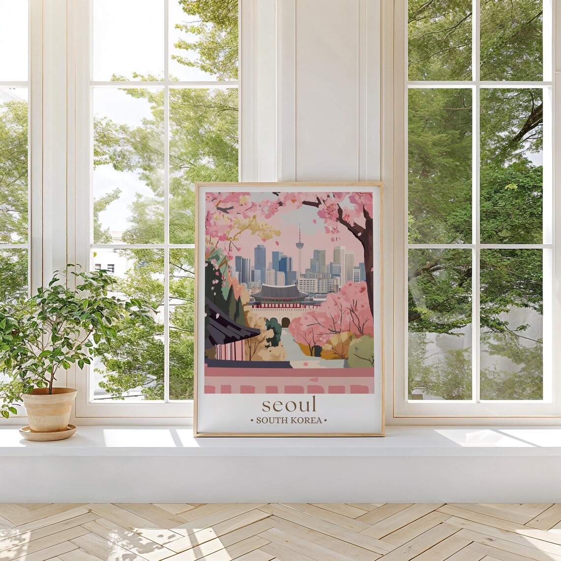 Seoul Travel Poster, South Korea Wall Art Print - Image 2
