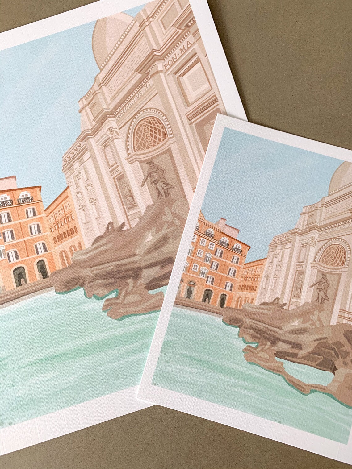 Trevi Fountain Rome Travel Poster, Italy Wall Art - Image 3