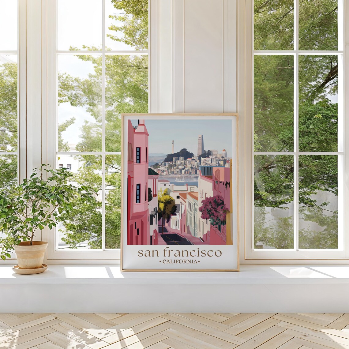 San Francisco Scenic Cityscape Travel Art Poster - Image 2