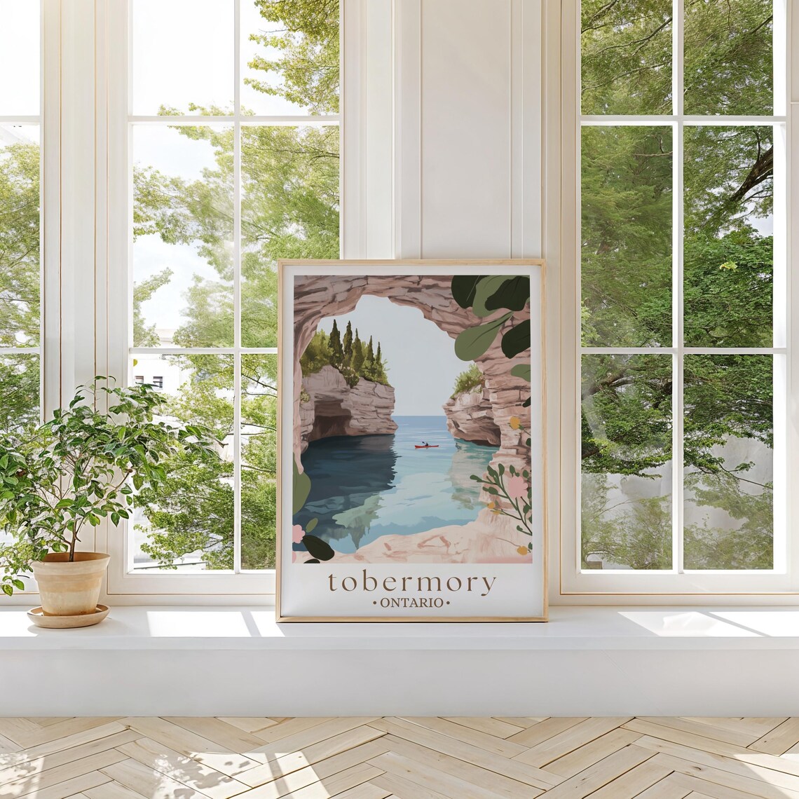Tobermory Ontario Travel Poster, Great Lakes Canada - Image 2
