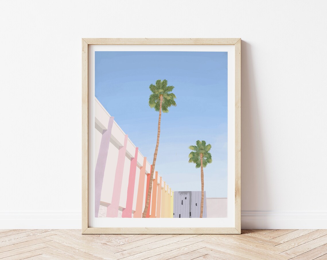 Palm Springs Travel Poster, Hotel California