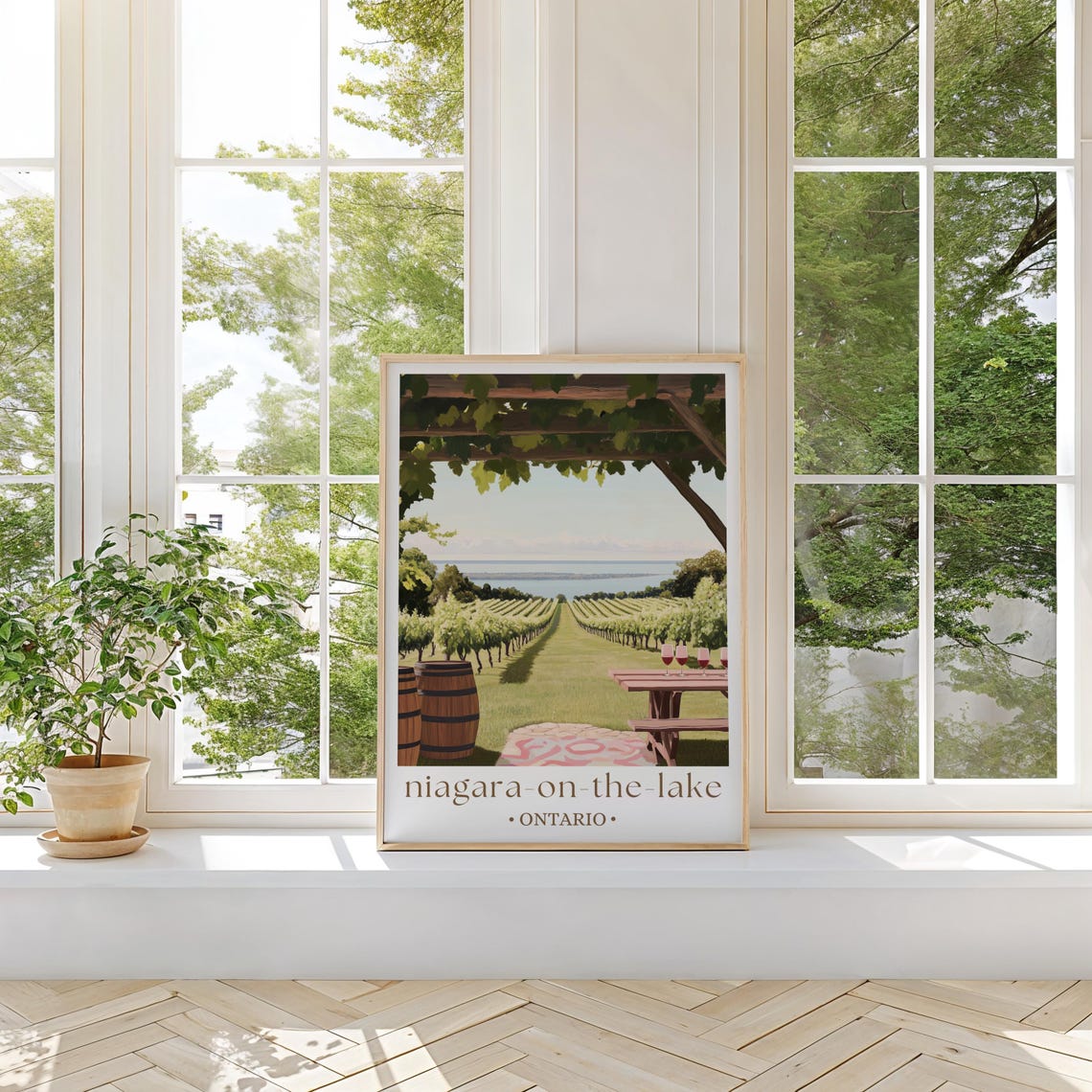 Niagara On The Lake Ontario Travel Poster Canadian Village Art Historic Town Print Ontario Travel Decor Vacation Gift - Image 2